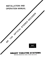 SMART SR135 Installation And Operation Manual предпросмотр