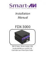 Preview for 1 page of SmartAVI FDX-3000 Installation Manual