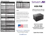 Preview for 1 page of SmartAVI HDX-POE Quick Start Manual