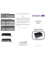 Preview for 1 page of SmartAVI SMCCV2DVI Installation Manual