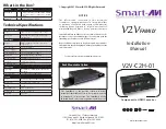 Preview for 1 page of SmartAVI V2V Series Installation Manual