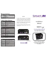 Preview for 1 page of SmartAVI VNET+2P Installation Manual & Quick Start Manual