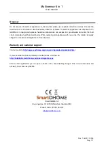 Предварительный просмотр 7 страницы SmartDHOME 01335-1904-00 User Manual