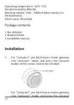 Предварительный просмотр 12 страницы SmartDHOME EcoDHOME Gas sensor Installation Manual