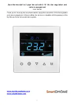 SmartDHOME MyVirtuoso Home Zone Thermostat User Manual preview