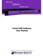 SmartSavy Serial GSM Gateway User Manual preview