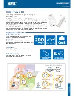 Preview for 1 page of SMC Networks HPAV-ETH - FICHE TECHNIQUE Product Overview