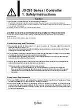 Preview for 7 page of SMC Networks JXC93 Series Operation Manual