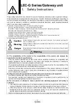 Preview for 5 page of SMC Networks LEC-GPR1 Series Operation Manual