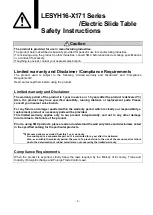 Preview for 4 page of SMC Networks LESYH16-X171 Series Operation Manual