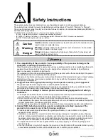 Preview for 3 page of SMC Networks PF3W5 Series Operation Manual