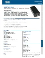 Preview for 1 page of SMC Networks PWR-INJ4 - FICHE TECHNIQUE Product Overview