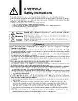 Preview for 3 page of SMC Networks RSDQx12 series Operation Manual