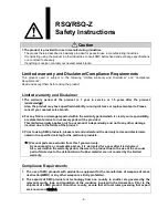 Preview for 4 page of SMC Networks RSDQx12 series Operation Manual