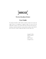 Preview for 1 page of SMC Networks SMC7004WBR User Manual