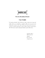 Предварительный просмотр 1 страницы SMC Networks SMC7004WBR User Manual