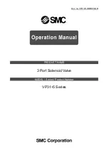 Preview for 1 page of SMC Networks VP31 5 Series Operation Manual