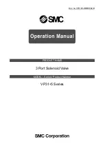 Предварительный просмотр 1 страницы SMC Networks VP31 5 Series Operation Manual