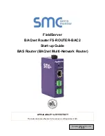 Preview for 1 page of SMC Sierra Monitor FieldServer FS-ROUTER-BAC2 Startup Manual