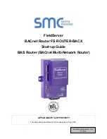 SMC Sierra Monitor FS-ROUTER-BACX Startup Manual preview