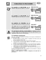 Предварительный просмотр 5 страницы Smeg A2-6 Instructions For Installation And Use Manual