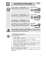 Preview for 5 page of Smeg A2EA Instructions For Installation And Use Manual