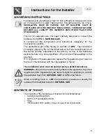 Preview for 1 page of Smeg BQ6030 Instructions For The Installer