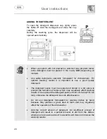 Предварительный просмотр 22 страницы Smeg CA129B Instruction Manual