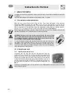 Предварительный просмотр 20 страницы Smeg CB61VES Instruction Manual