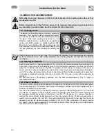 Preview for 20 page of Smeg CE92IMX Instructions For Installation And Use Manual