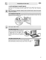 Preview for 25 page of Smeg CE92IMX Instructions For Installation And Use Manual