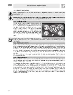 Preview for 20 page of Smeg CE92IPX Instructions For Installation And Use Manual