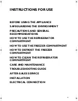 Preview for 1 page of Smeg CR324A7 Instructions For Use Manual