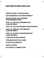 Preview for 1 page of Smeg CR326AP7 Instructions For Use Manual