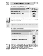 Предварительный просмотр 27 страницы Smeg CS122-6 Instruction Manual