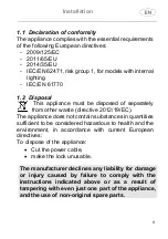 Предварительный просмотр 8 страницы Smeg DI211DS Translation Of The Original Instructions