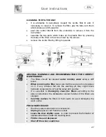 Предварительный просмотр 28 страницы Smeg Dishwasher KLS55B Instruction Manual