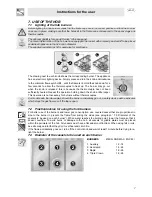 Предварительный просмотр 5 страницы Smeg Dual Fuel Range Cooker B102MFX5 Instruction Manual