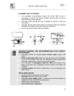 Предварительный просмотр 33 страницы Smeg DWA214S Instruction Manual