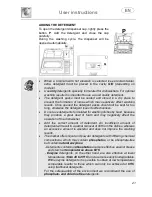 Предварительный просмотр 23 страницы Smeg DWA6214S Instruction Manual