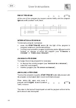 Предварительный просмотр 16 страницы Smeg DWAU315XT Instruction Manual