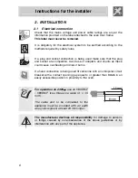 Preview for 4 page of Smeg Electric Oven SCA301X Instructions For Installation And Use Manual