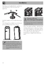 Предварительный просмотр 22 страницы Smeg FAB28LBL3AU Manual