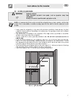 Предварительный просмотр 5 страницы Smeg FAB28MCUS Instructions For Installation And Use Manual