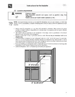 Предварительный просмотр 7 страницы Smeg FAB28UAZR Instruction Manual