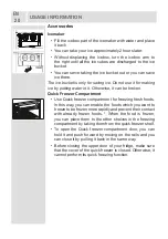 Предварительный просмотр 20 страницы Smeg FD54PXNE4 User Manual