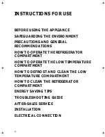 Preview for 1 page of Smeg FR132A7 Instructions For Use Manual