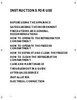 Smeg FR235A Instructions For Use Manual предпросмотр