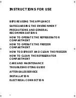 Smeg FR238APL Instructions For Use Manual предпросмотр