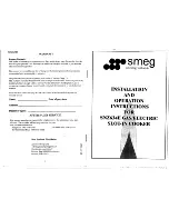 Предварительный просмотр 1 страницы Smeg Gas/Electric Slot-In Cooker SNZ634E Installation And Operation Instructions